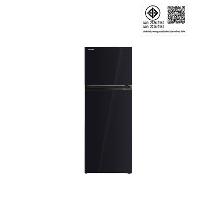 TOSHIBA Double Doors Refrigerator (16.3 Cubic, Black) GR-RT624WE-PGT(22)